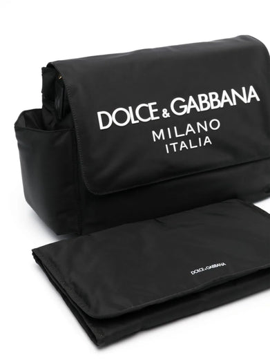 Nylon changing bag with rubberized Dolce & Gabbana logo