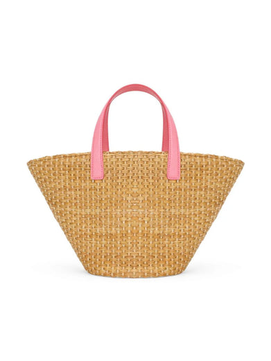 Straw handbag with DG logo