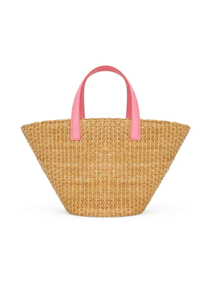 Straw handbag with DG logo