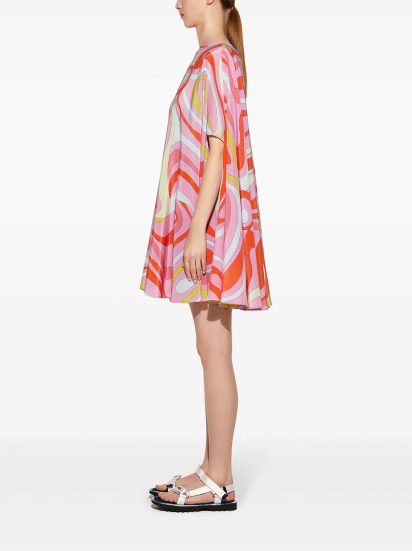 Marmo-print Kaftan