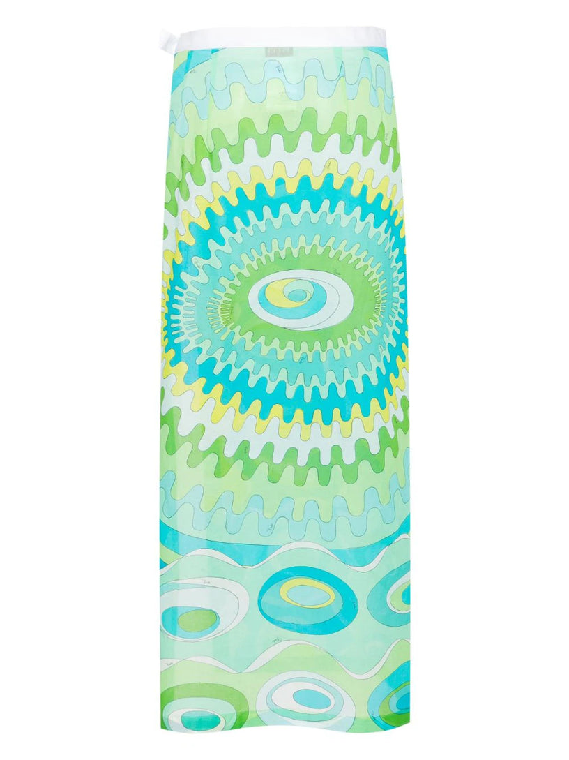 Long skirt with Bersaglio print