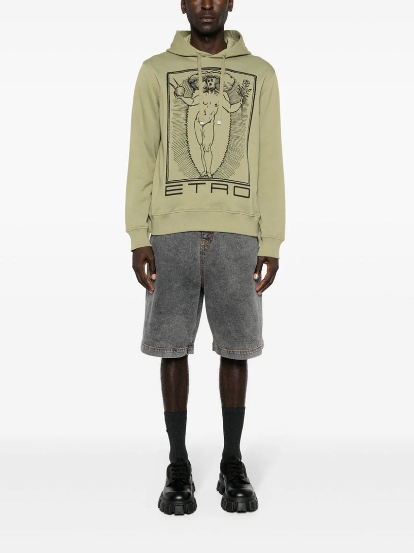 Hoodie with allegory of beauty print