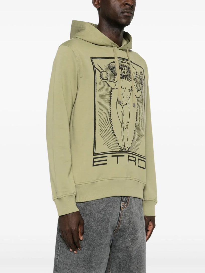 Hoodie with allegory of beauty print