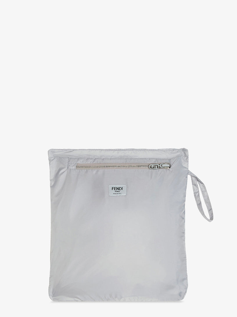 Grey nylon windbreaker