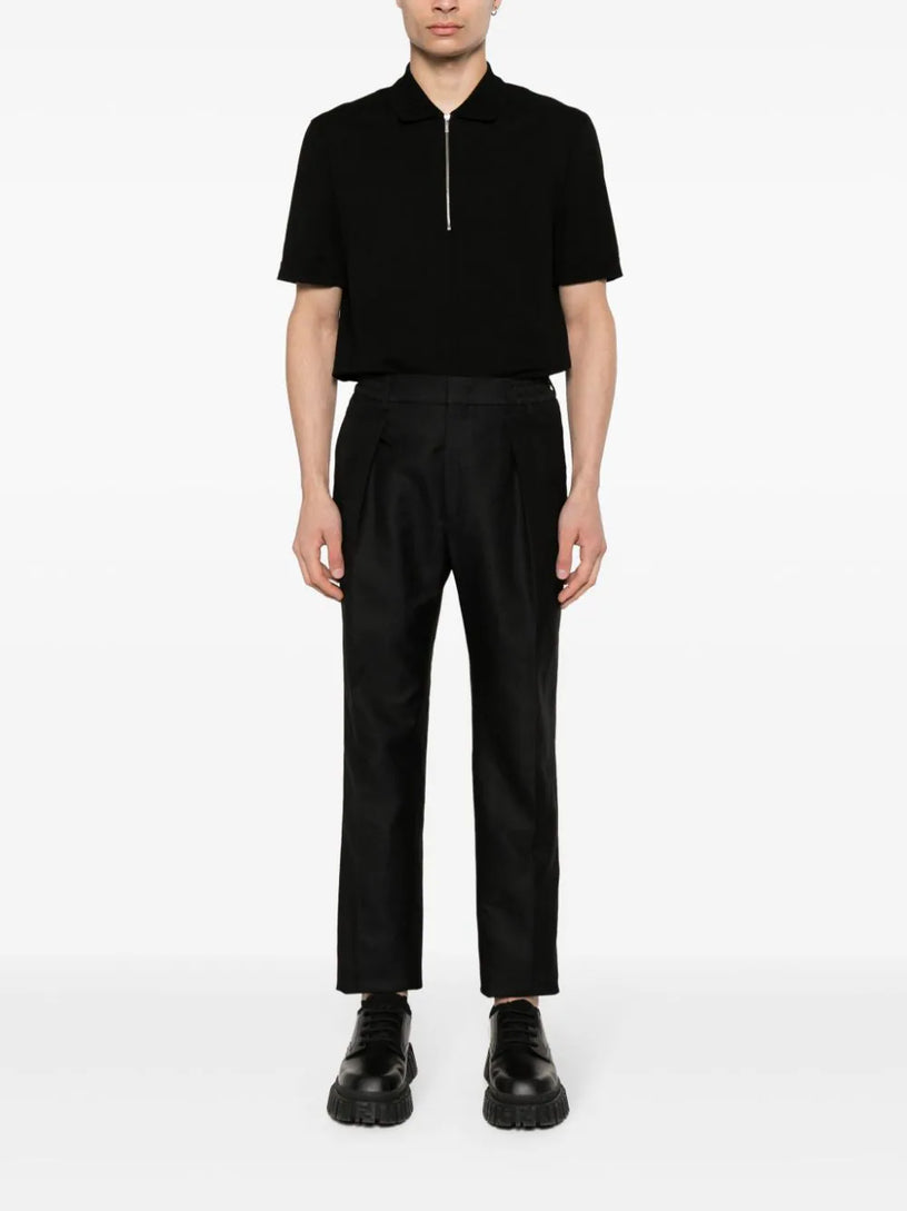 Trousers in cotton and hemp blend