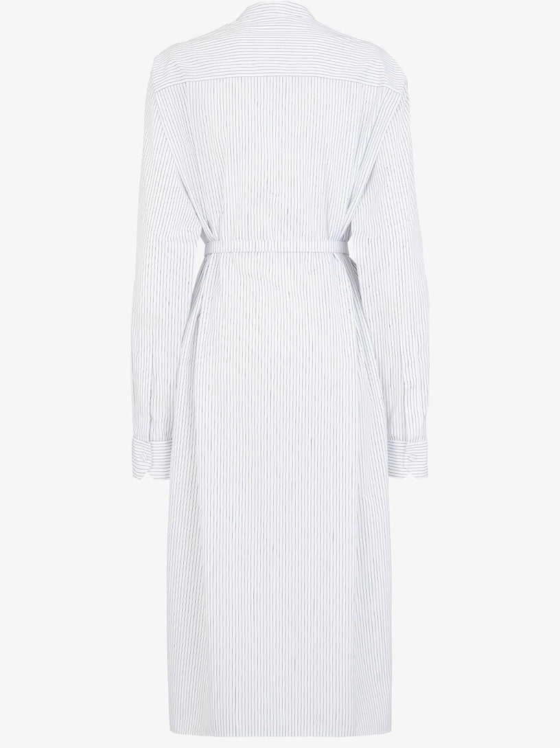 White pinstriped cotton dress FENDI Bianco | Grifo210 White pinstriped cotton dress FENDI Bianco | Grifo210