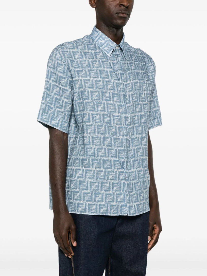 Blue FF linen shirt