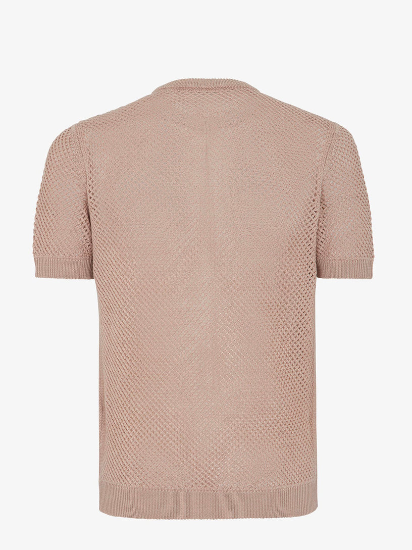 Beige wool mesh sweater