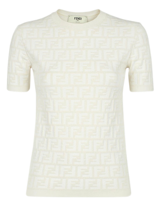 White FF viscose sweater