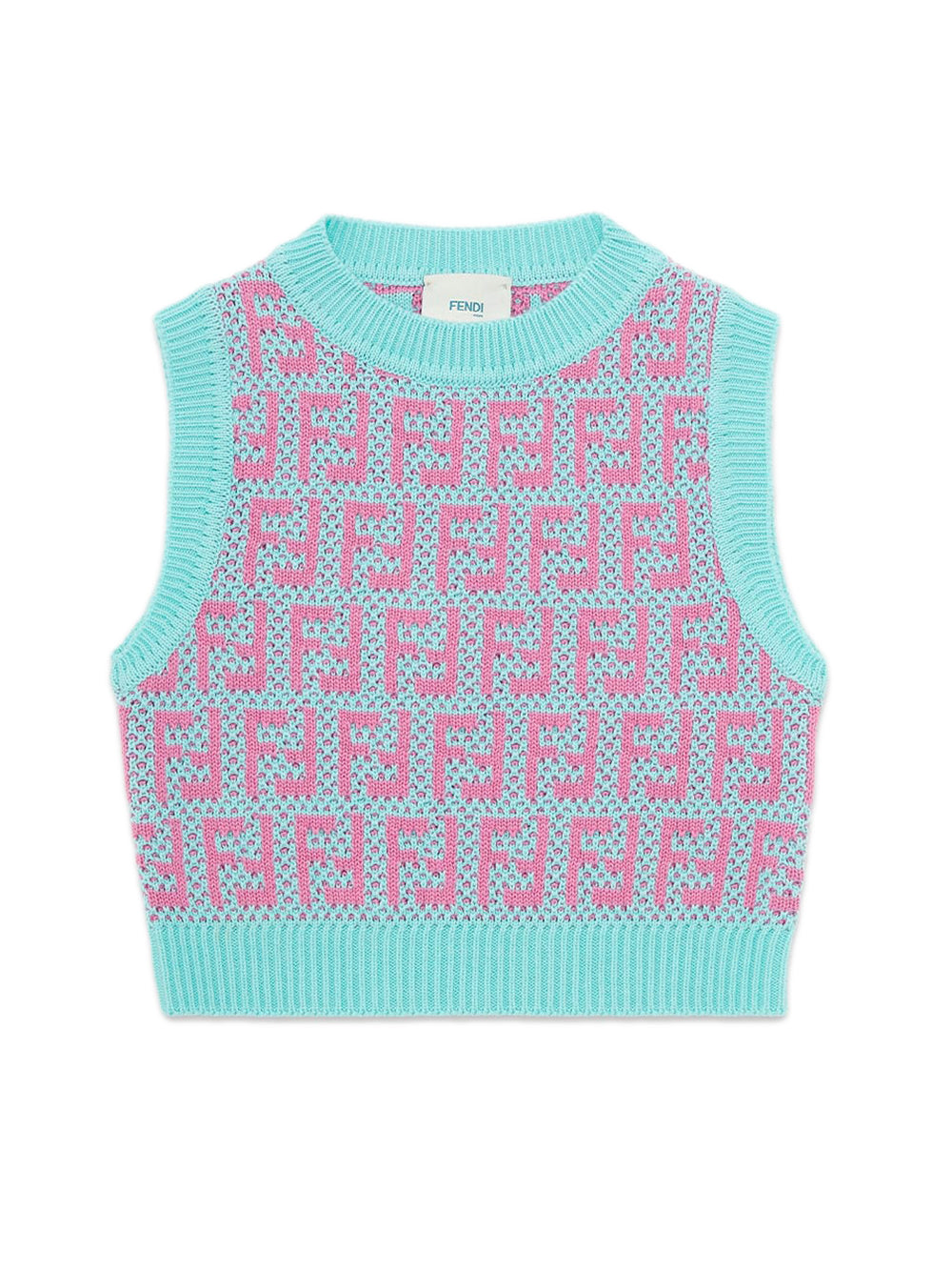 Multicolor crochet cotton top