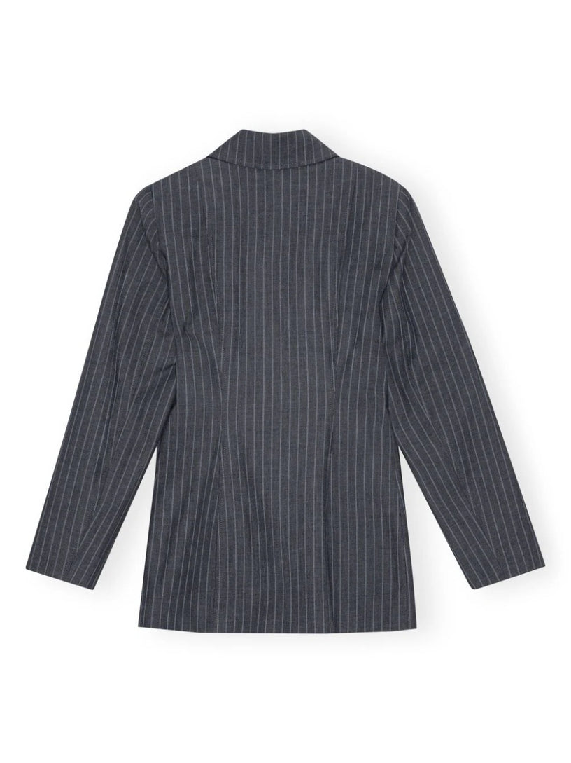 Pinstripe single-breasted blazer