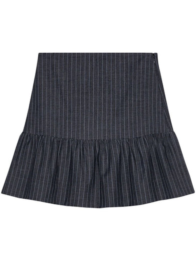 Striped Flounce Mini Skirt
