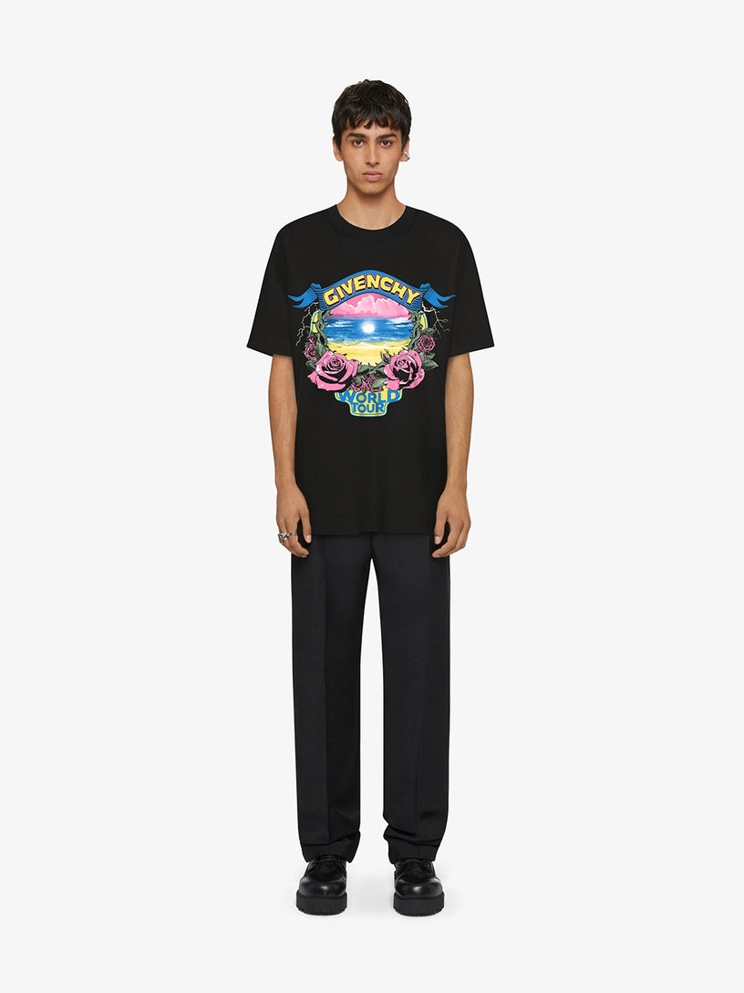 GIVENCHY 4World tour oversized t-shirt in cotton