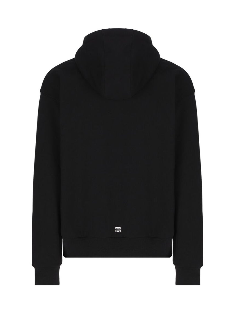 Hoodie with reflective artwork