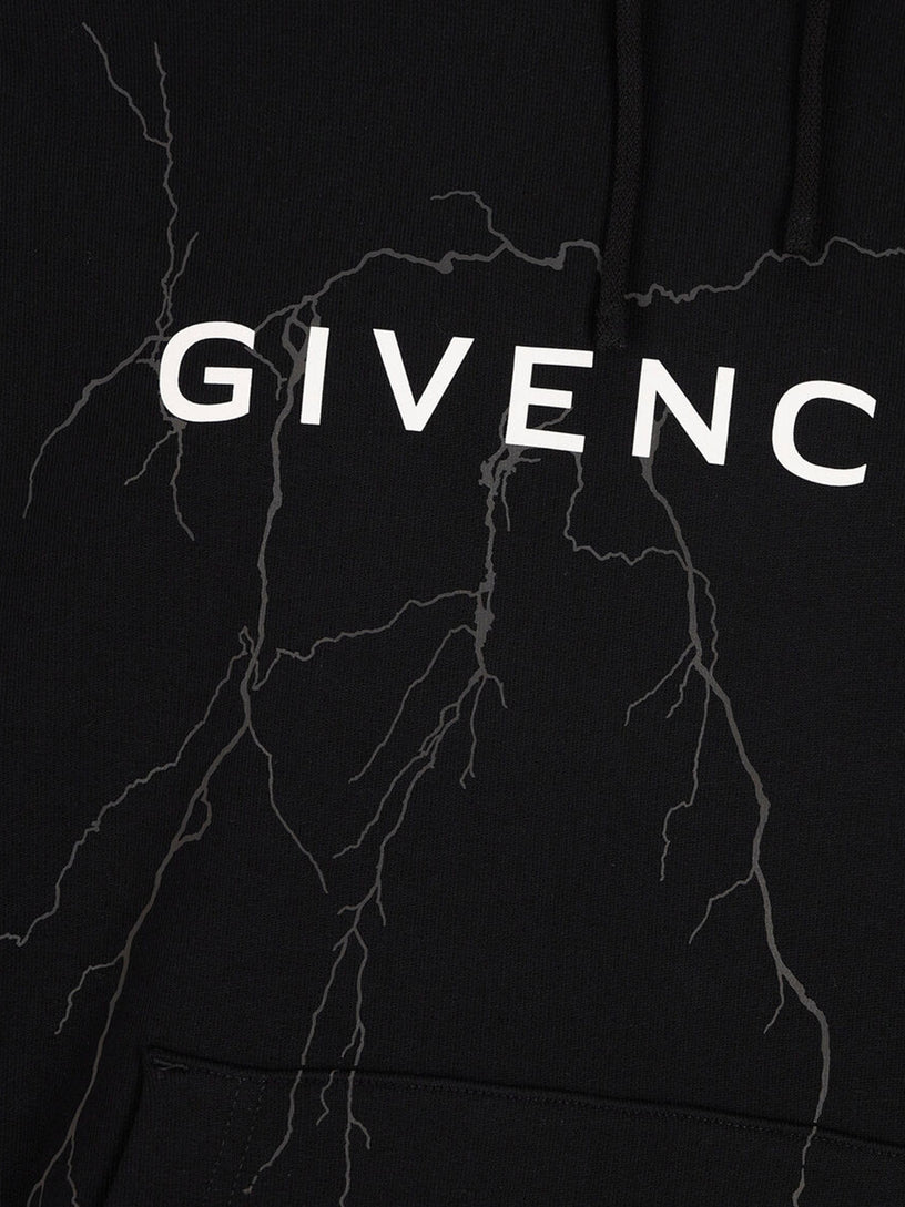 Hoodie with reflective artwork