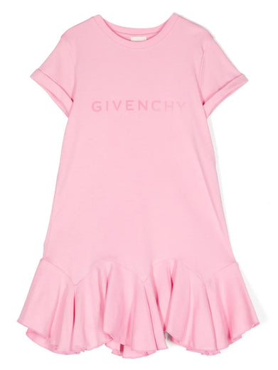 Flared dress with 4G print