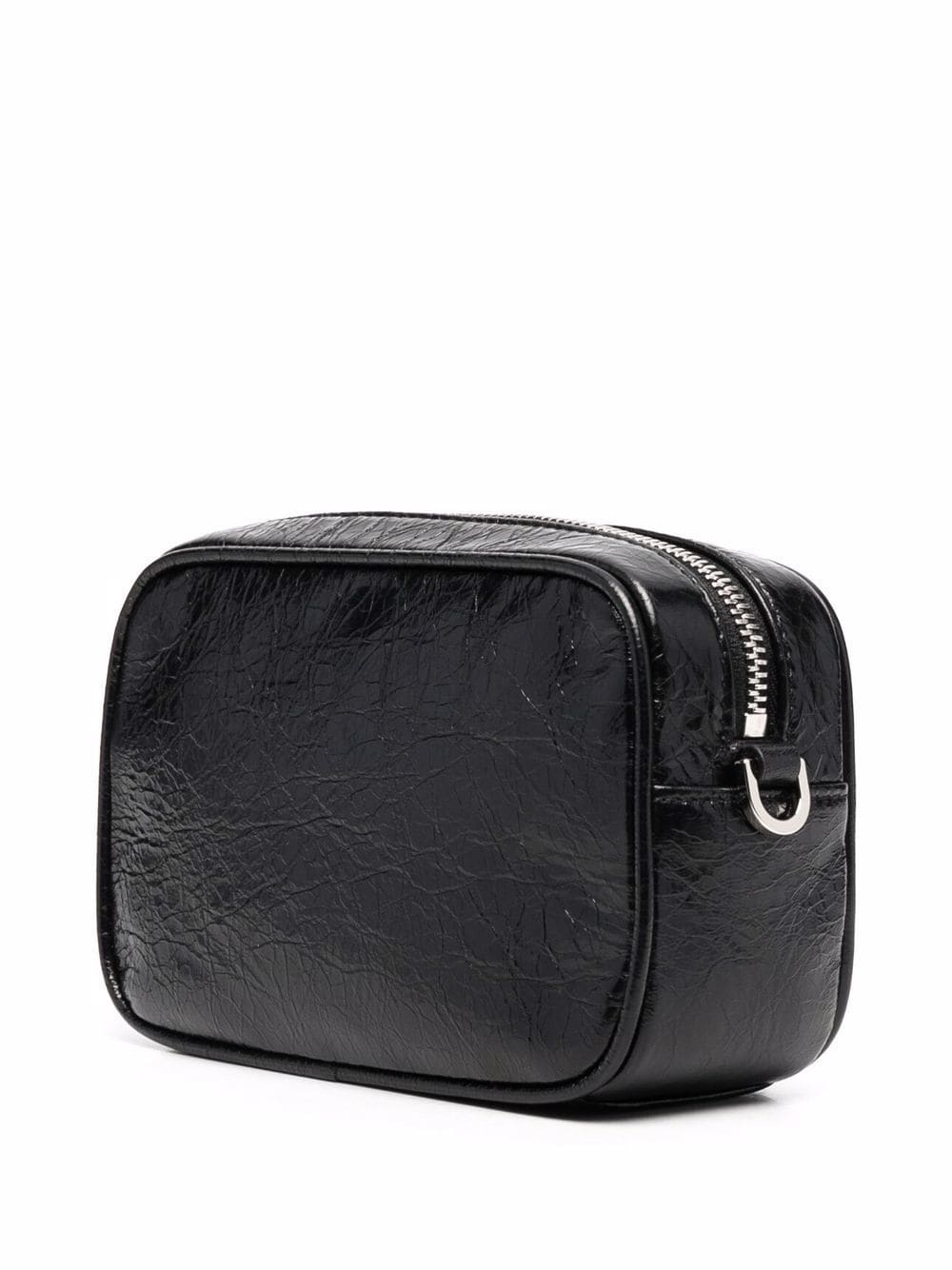 Mini Star Bag in black shiny leather