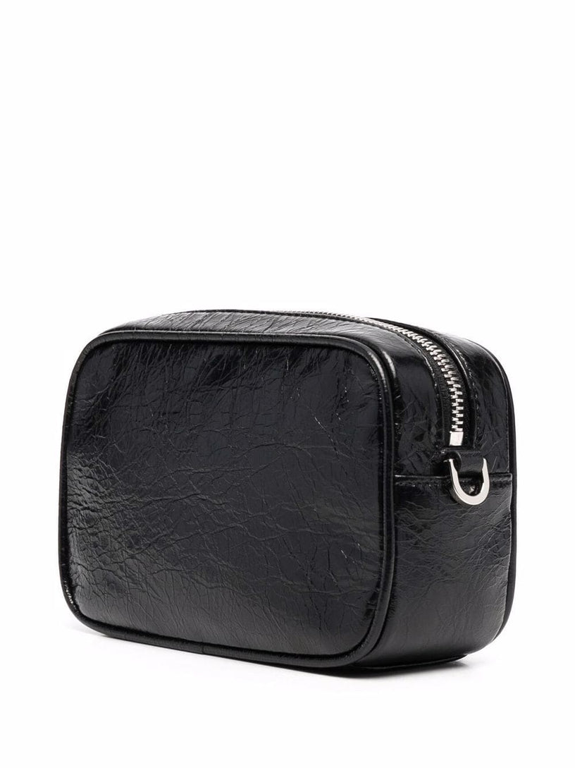 Mini Star Bag in black shiny leather