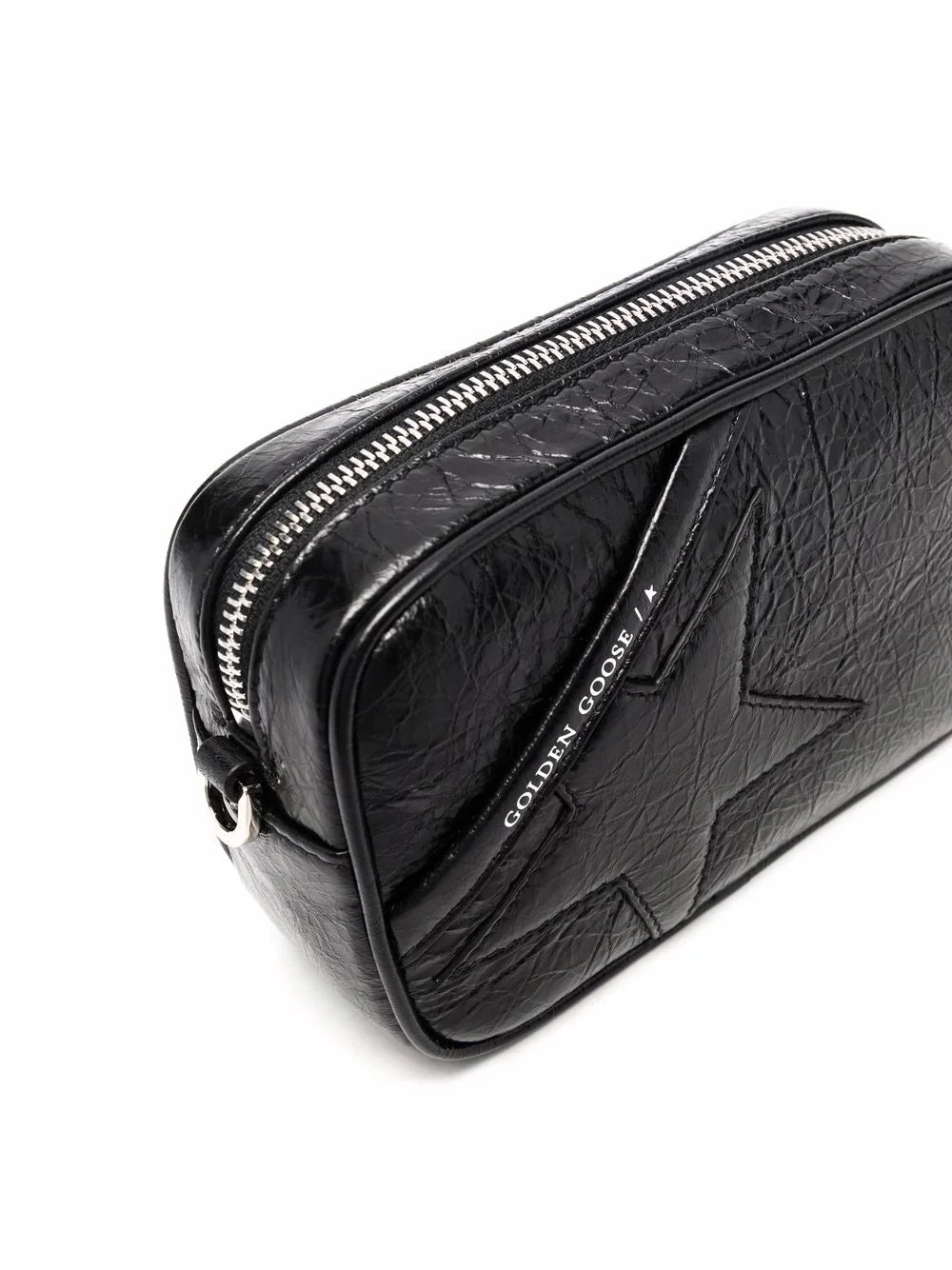 Mini Star Bag in black shiny leather