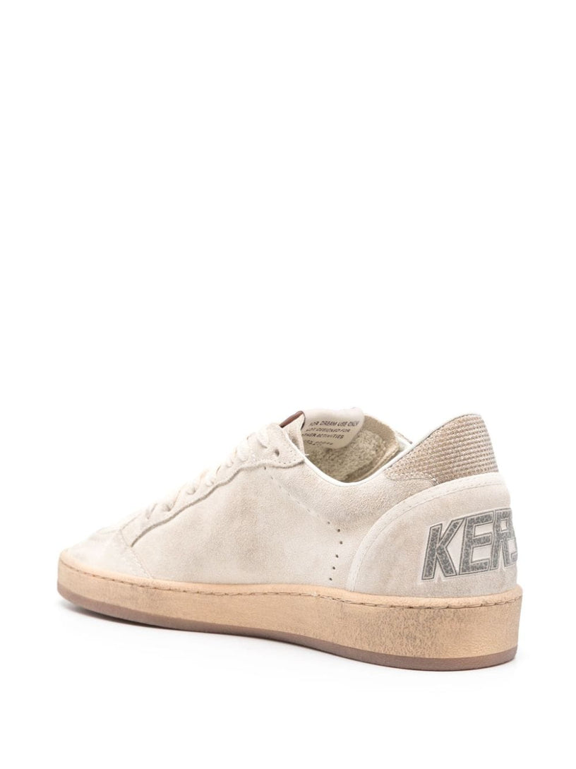 Ball Star in suede with leather star and glitter heel tab