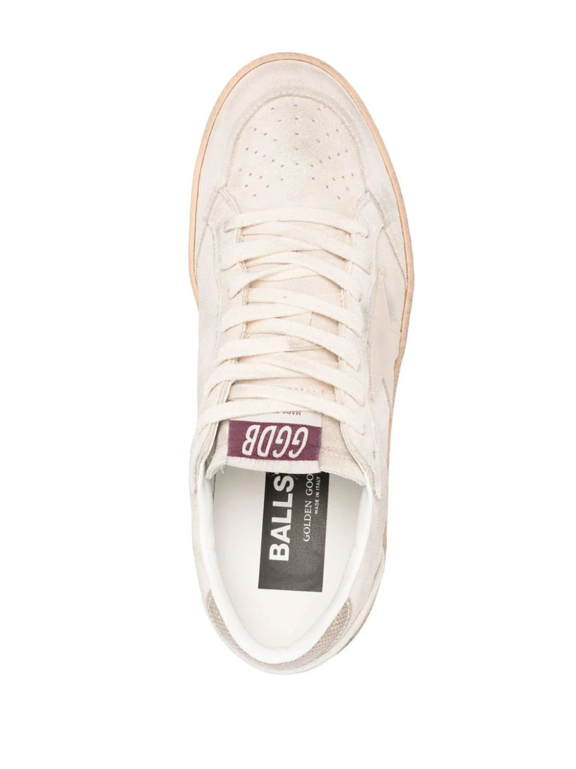 Ball Star in suede with leather star and glitter heel tab