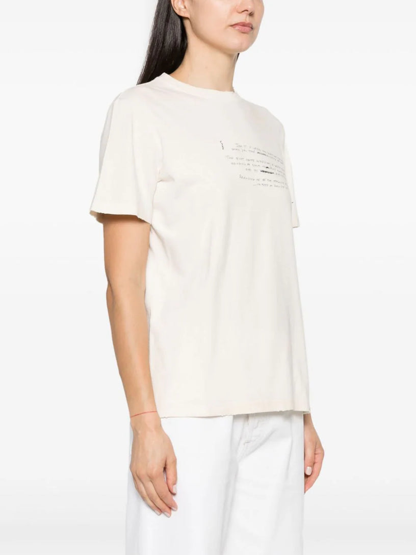 T-shirt with embroidered writing
