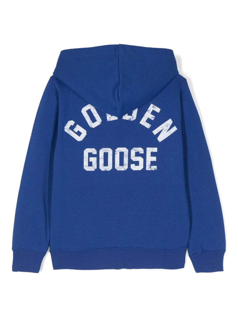 Sweatshirt with zip and print