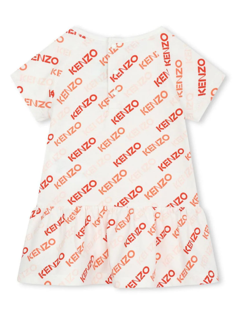 Dress with all-over logo