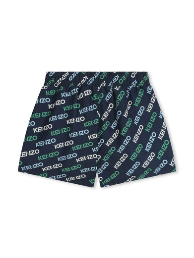 Swim shorts with all-over logo