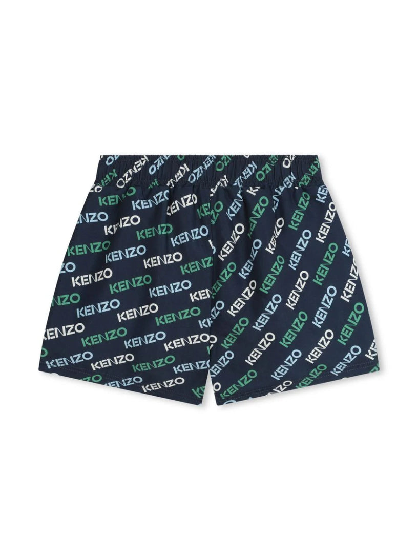 Swim shorts with all-over logo
