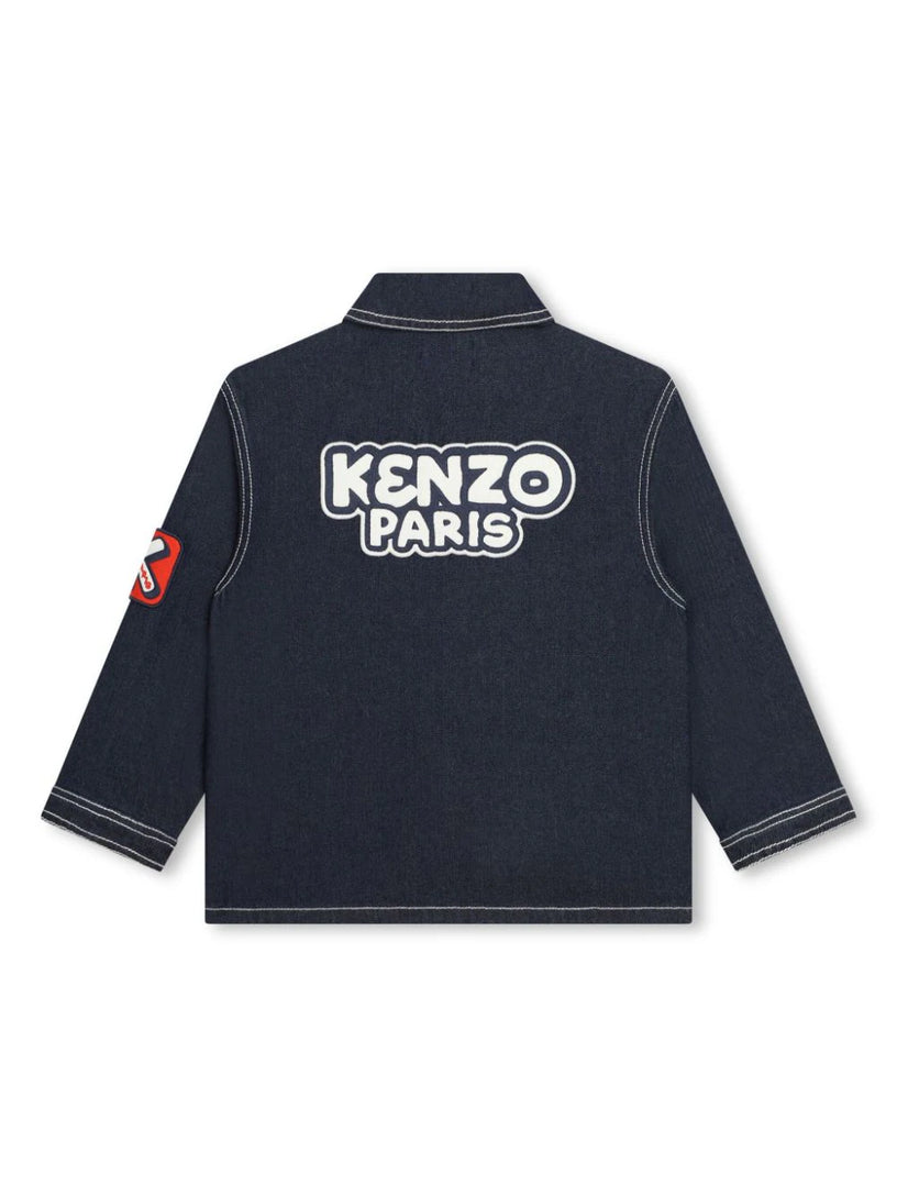 Denim jacket with sailor logo