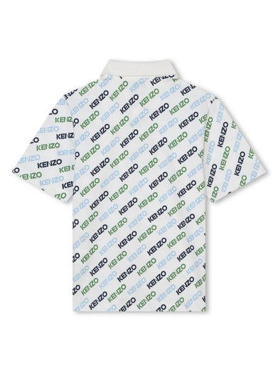 Polo shirt with all-over logo