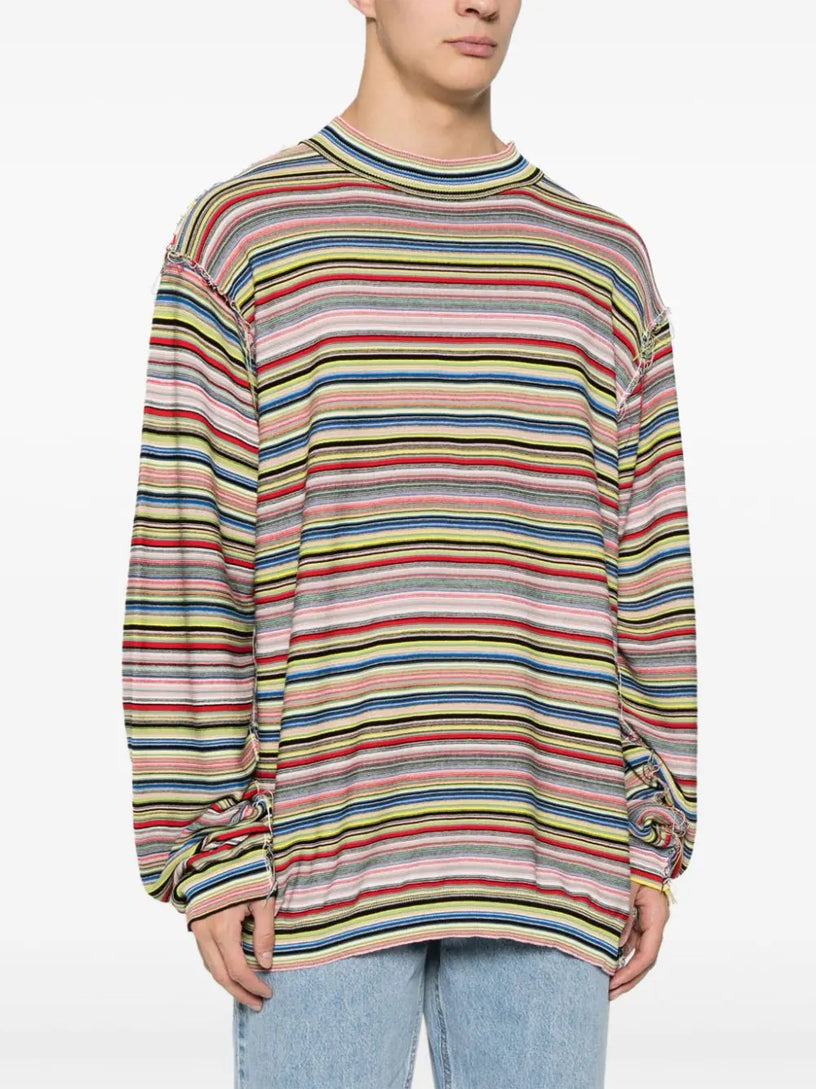 Striped knitted T-shirt