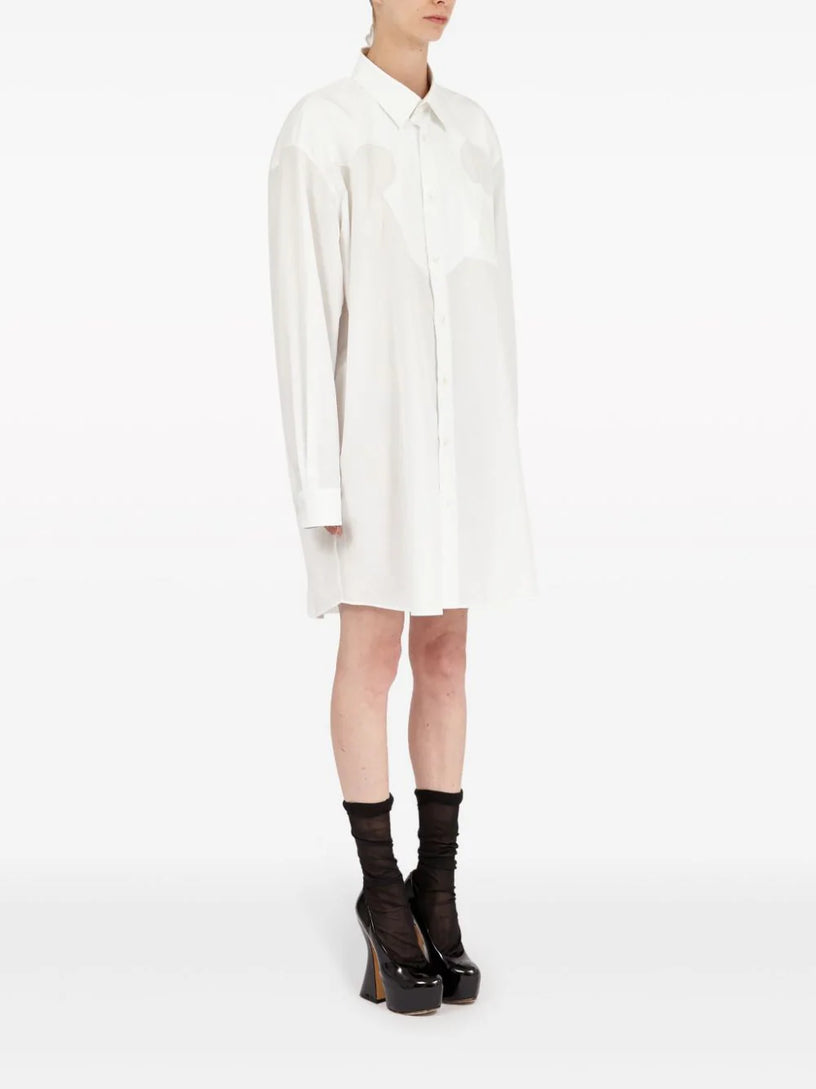 Cotton poplin shirt dress