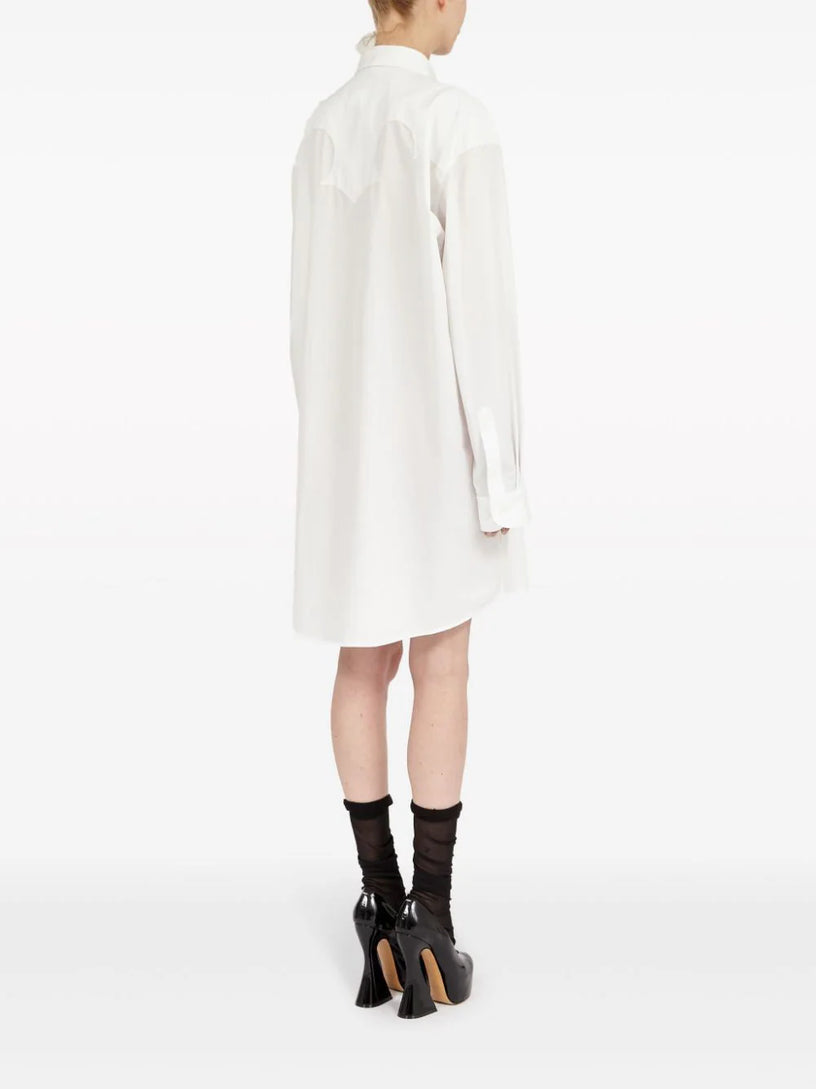 Cotton poplin shirt dress