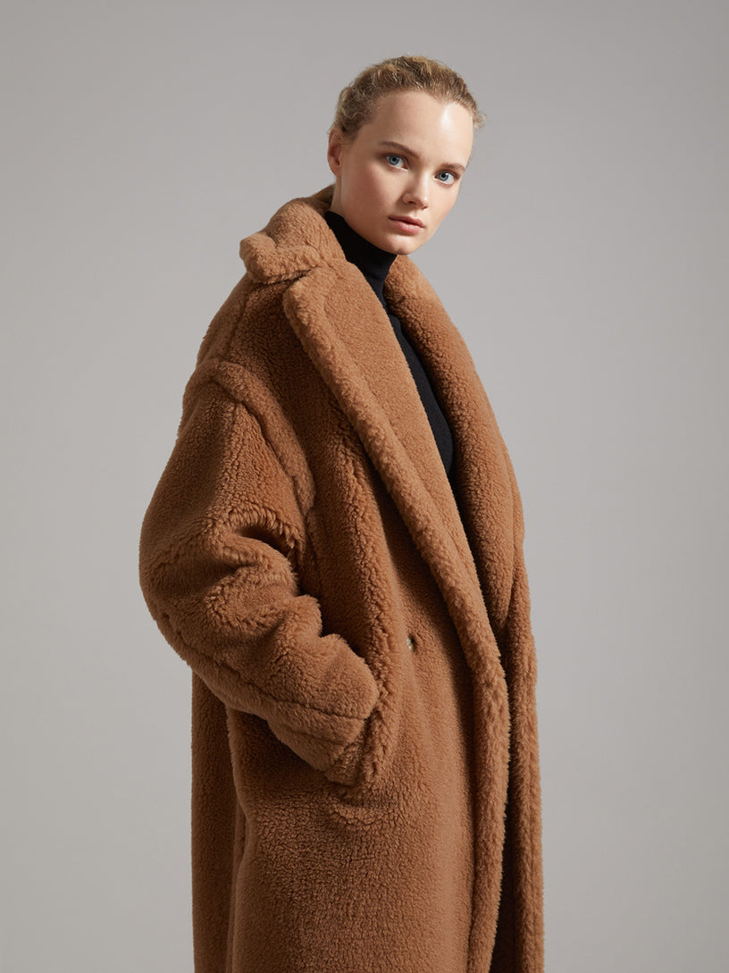 Teddy Bear Icon Coat in wool and alpaca