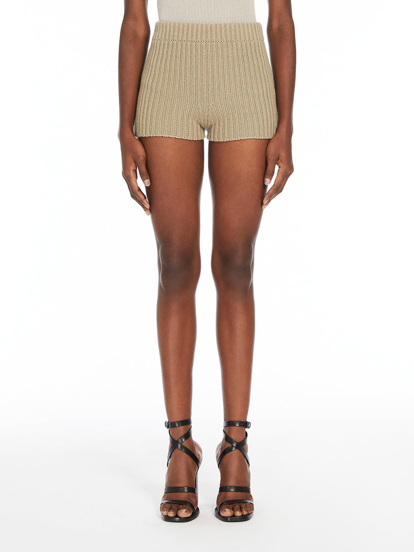 Rib-knit culottes