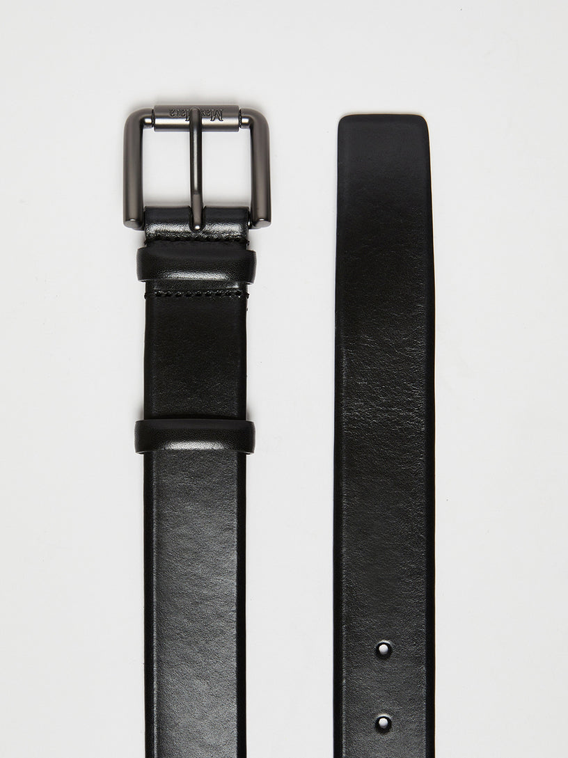 Buffed leather belt