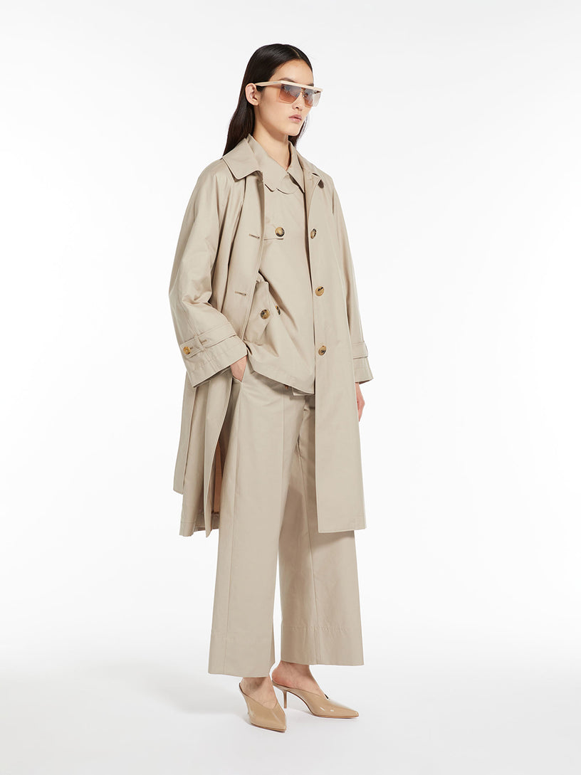 Double-breasted trench coat