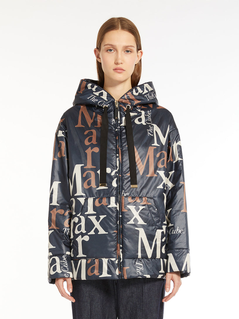 Reversible parka in water-repellent canvas