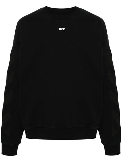 Diagonal striped sweatshirt