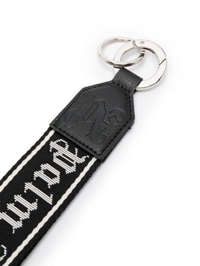 Key ring with jacquard logo