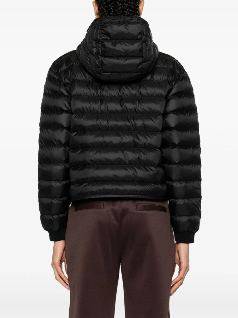 Logo down jacket with hood