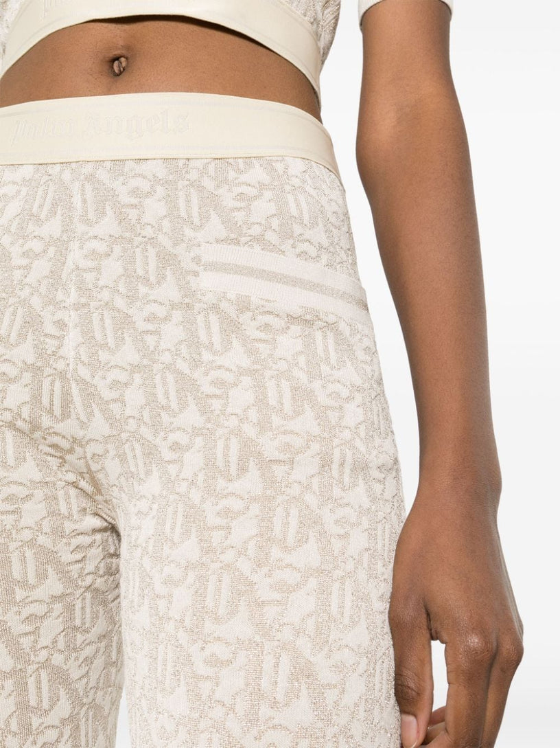 Monogram knit trousers