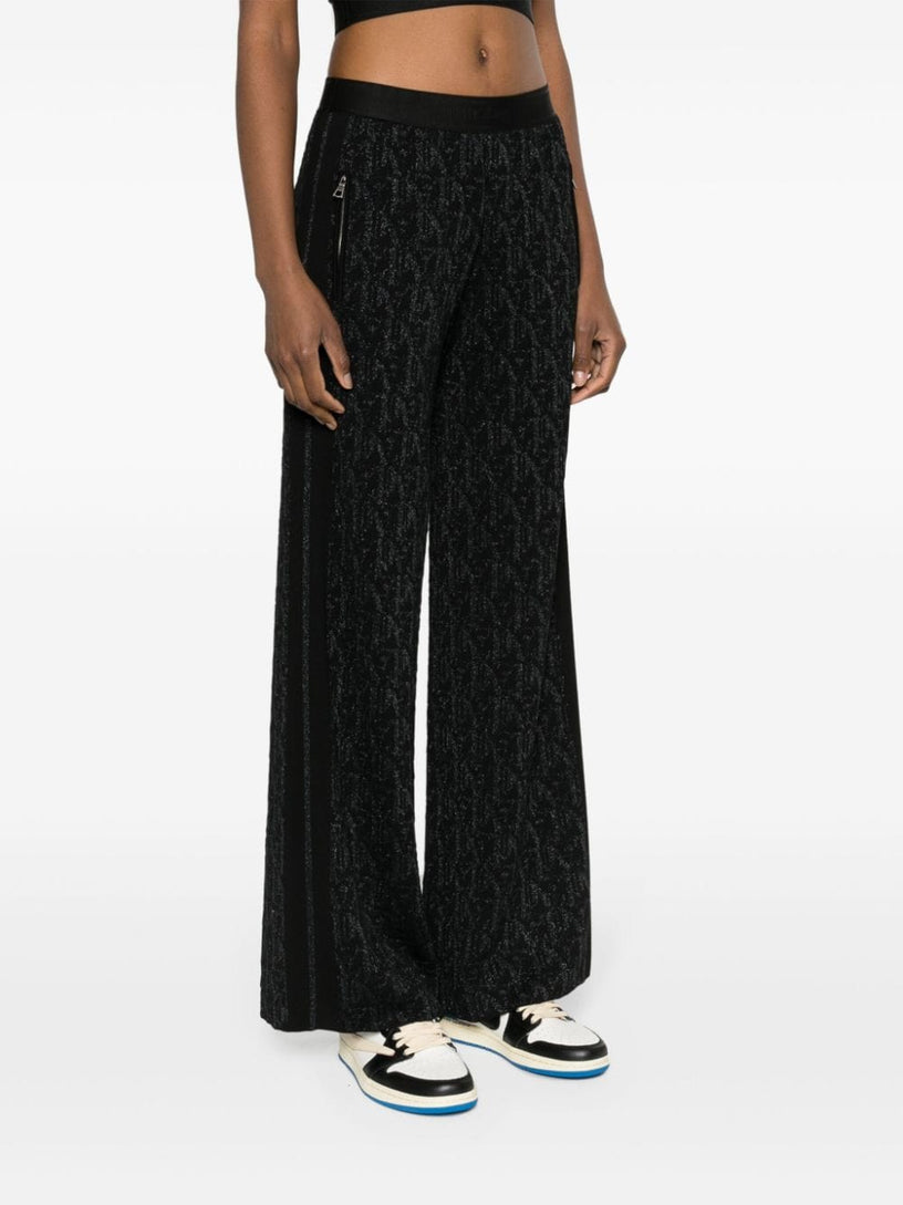 Monogram knit trousers