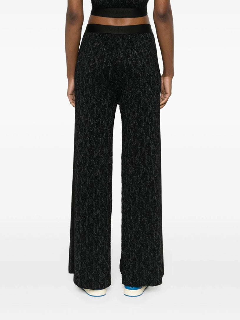 Monogram knit trousers
