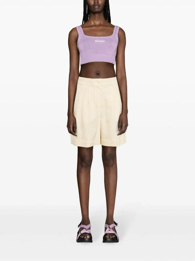 Knitted top with logo