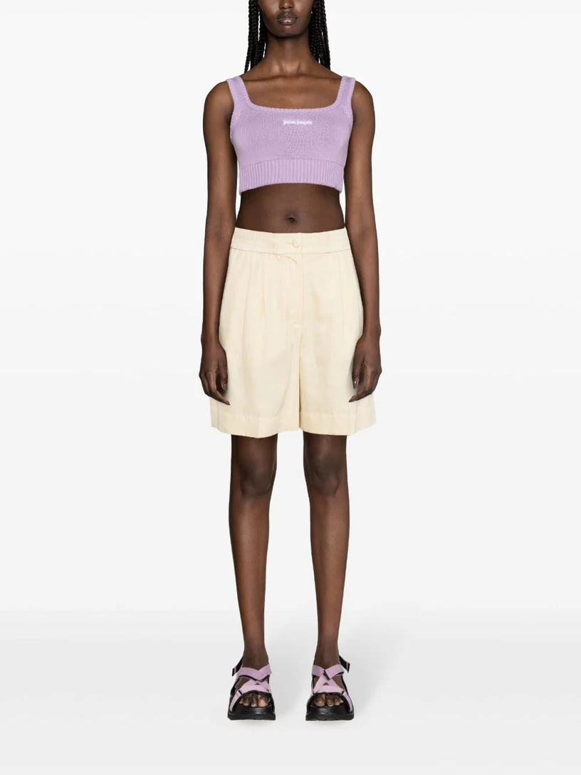 Knitted top with logo