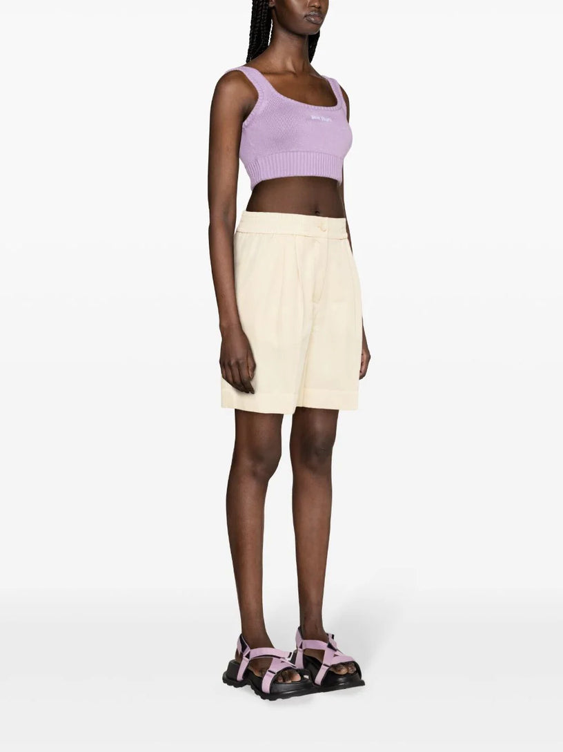 Knitted top with logo