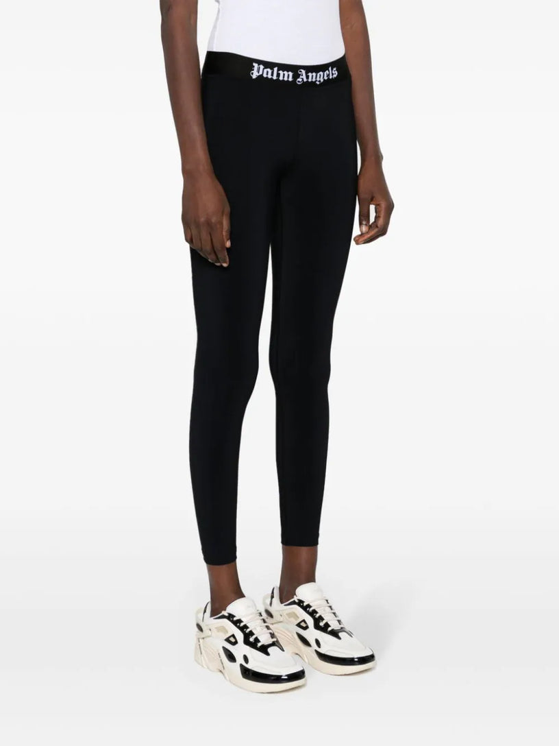 Leggings with logoed band